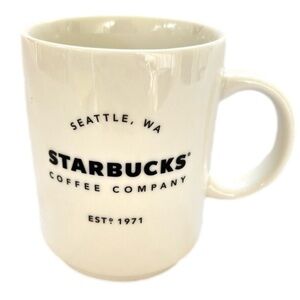 Starbucks 2018 14oz Coffee Mug Seattle Wa Coffee Company White Black